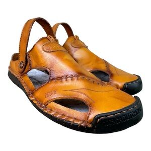 Men's Boho Leather HSY Sandals, Plus Size w/ Handmade Shoe Comfort, Unisex